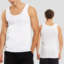 Laden Sie das Bild in den Galerie-Viewer, Herren Unterhemd – 5er Pack Tank Tops aus 100 % Baumwolle, mehrfarbig