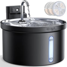 Laden Sie das Bild in den Galerie-Viewer, Kabelloser Akku-Katzenbrunnen 3,5 Liter – mit Sensor, Akku (4000 mAh), superleise, inkl. 3-Fach-Filter – Trinkbrunnen für Katzen
