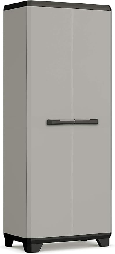 Kunststoffschrank – 166×68×39 cm | 3 Böden | Mehrzweckschrank für Innen & Außen