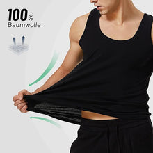 Laden Sie das Bild in den Galerie-Viewer, Herren Unterhemd – 5er Pack Tank Tops aus 100 % Baumwolle, mehrfarbig