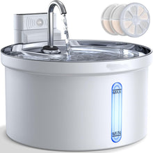 Laden Sie das Bild in den Galerie-Viewer, Kabelloser Akku-Katzenbrunnen 3,5 Liter – mit Sensor, Akku (4000 mAh), superleise, inkl. 3-Fach-Filter – Trinkbrunnen für Katzen