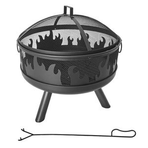 Feuerstelle mit Funkenschutz, rund Maße ca. Ø 61,5 x 43 cm Feuerschale