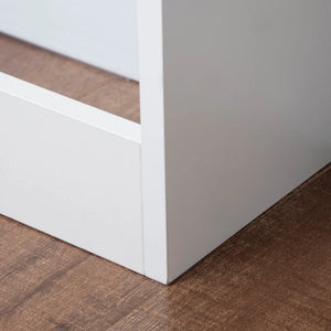 Heizkörperabdeckung mit Lamellendesign & Ablagefläche – Weiß, 120 cm