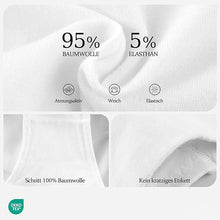 Laden Sie das Bild in den Galerie-Viewer, Damen Unterhosen – 5er Pack, hohe Taille, weiche Bio-Baumwolle, atmungsaktiv &amp; elastisch, schwarz