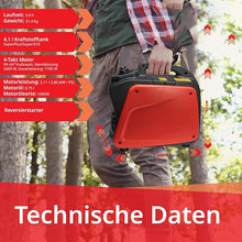 Laden Sie das Bild in den Galerie-Viewer, Inverter Stromerzeuger 2200 Watt. (2000 Watt Dauerleistung.) 18 kg. Motorleistung 3,4 PS.