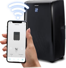 Laden Sie das Bild in den Galerie-Viewer, Mobile Klimaanlage für große Räume, Hallen, Büros. 14000 BTU, R290. Farbe: Schwarz