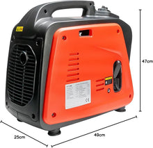 Laden Sie das Bild in den Galerie-Viewer, Inverter Stromerzeuger 2200 Watt. (2000 Watt Dauerleistung.) 18 kg. Motorleistung 3,4 PS.