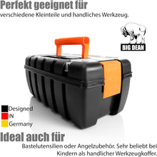 Laden Sie das Bild in den Galerie-Viewer, Werkzeugkoffer (leer) 37x20x16cm - aus bruchsicherem Kunststoff. Made in Italy.