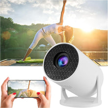 Laden Sie das Bild in den Galerie-Viewer, Mini-Beamer rundes Gehäuse, 4K UHD Heimkino Projektor LCD 5G WiFi Bluetooth Taschenkino für Iphone und Android (Kopie)