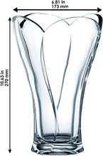 Laden Sie das Bild in den Galerie-Viewer, Schwere Vase Calypso aus Glas, ca. 27 cm Höhe. Kristallglas.