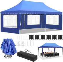Laden Sie das Bild in den Galerie-Viewer, Faltpavillons, ganz einfach aufzustellen,  in 3 Farben 3 x 6 m (18 qm)