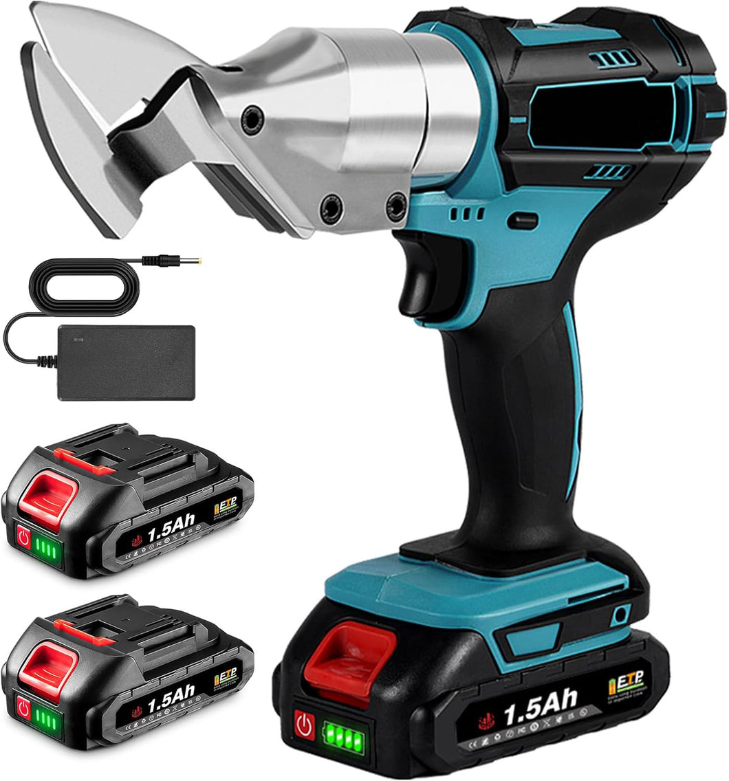 Akku-Blechschere Akkuschere, elektrische Blechschneider. Der Metallschneider! Inkl. 2x Akkus