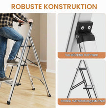 Laden Sie das Bild in den Galerie-Viewer, Extra schmale Aluminium-Klappleiter 110 cm. (Nur 5,3 cm Gesamtbreite)