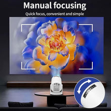 Laden Sie das Bild in den Galerie-Viewer, Mini-Beamer rundes Gehäuse, 4K UHD Heimkino Projektor LCD 5G WiFi Bluetooth Taschenkino für Iphone und Android (Kopie)