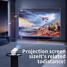 Laden Sie das Bild in den Galerie-Viewer, Mini-Beamer rundes Gehäuse, 4K UHD Heimkino Projektor LCD 5G WiFi Bluetooth Taschenkino für Iphone und Android (Kopie)
