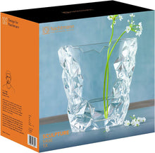 Laden Sie das Bild in den Galerie-Viewer, Schwere Vase Sculpture aus Glas, ca. 21 cm Höhe. Kristallglas.