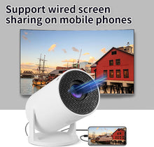 Laden Sie das Bild in den Galerie-Viewer, Mini-Beamer rundes Gehäuse, 4K UHD Heimkino Projektor LCD 5G WiFi Bluetooth Taschenkino für Iphone und Android (Kopie)