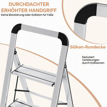 Laden Sie das Bild in den Galerie-Viewer, Extra schmale Aluminium-Klappleiter 110 cm. (Nur 5,3 cm Gesamtbreite)