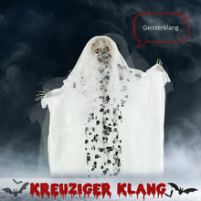 Laden Sie das Bild in den Galerie-Viewer, Animierte Halloween 1,78m Dekoration Horror-Braut mit Spezialeffekten und Soundfunktion rote Augen mit Leuchtern