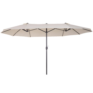 Doppel-Sonnenschirm 460x270 cm UV-Schutz 40+ - Groß, XXL, mit Schutzhülle und Kurbel