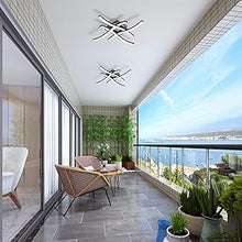 Laden Sie das Bild in den Galerie-Viewer, Schwarze LED-Deckenleuchte – dimmbare 24W Deckenlampe in Chrom-Alu für Büro, Wohnzimmer &amp; Flur