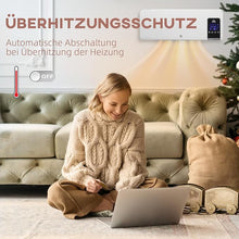 Laden Sie das Bild in den Galerie-Viewer, Heizlüfter zur Wandmontage 2000 W – Keramik-Wandheizung mit Fernbedienung, 2 Leistungsstufen