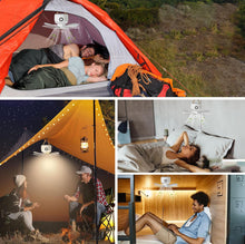 Laden Sie das Bild in den Galerie-Viewer, Mobiler Akku-Deckenventilator mit LED und Fernbedienung – 8000 mAh Akku