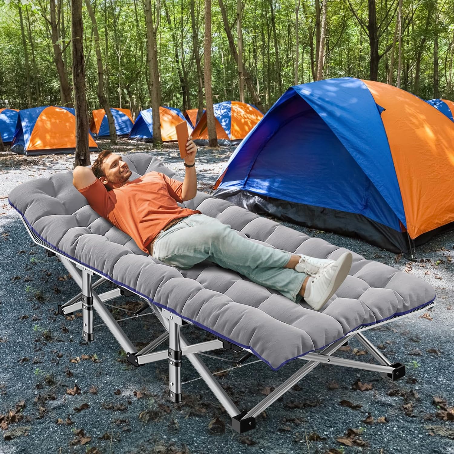 Faltbare Liege (Tragbar). Gästebett. Gartenliege. Campingbett – Premium Box GmbH