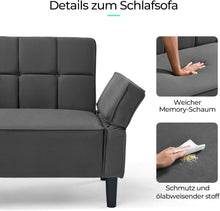 Laden Sie das Bild in den Galerie-Viewer, Sofa 3-Sitzer mit Schlaffunktion, Klappsofa, Schlafsofa mit verstellbarer Rückenlehne &amp; Armlehnen. Bettfunktion.