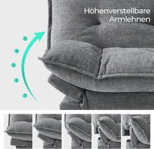 Laden Sie das Bild in den Galerie-Viewer, Bettsofa 3-Sitzer mit Schlaffunktion, Klappsofa, Schlafsofa mit Rückenlehne &amp; Armlehnen. Bettfunktion