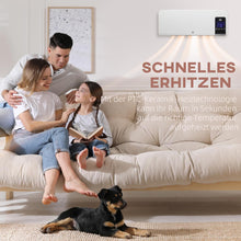Laden Sie das Bild in den Galerie-Viewer, Heizlüfter zur Wandmontage 2000 W – Keramik-Wandheizung mit Fernbedienung, 2 Leistungsstufen