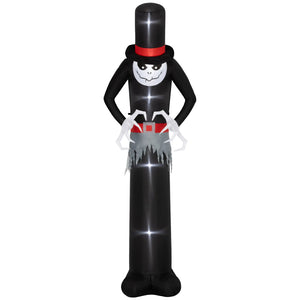 Aufblasbare Halloween-Dekoration – Aufblasbarer Halloween-Geist mit Hut, 306 cm