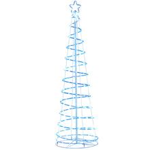 Laden Sie das Bild in den Galerie-Viewer, Moderner Spiral-Weihnachtsbaum mit LED-Lichtern – 183 cm