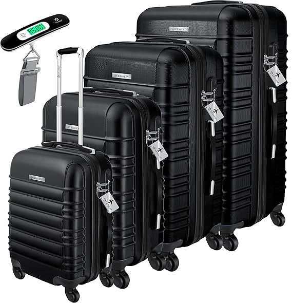 Kofferset 4-teilig komplett. Hartschalenkoffer. Reisekoffer. Komplettset. 4 Größen.