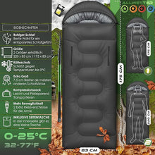 Laden Sie das Bild in den Galerie-Viewer, Wasserdichter Mumienschlafsack für Camping &amp; Outdoor – Vielseitig als Deckenschlafsack nutzbar