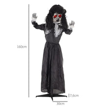 Laden Sie das Bild in den Galerie-Viewer, Animiertes Lolita-Mädchen mit Sound, LED &amp; Bewegung Halloween-Dekoration, 160cm