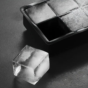 Coole Drinks, große Form: 6er-Silikon-Eiswürfelform für extra große Eiswürfel