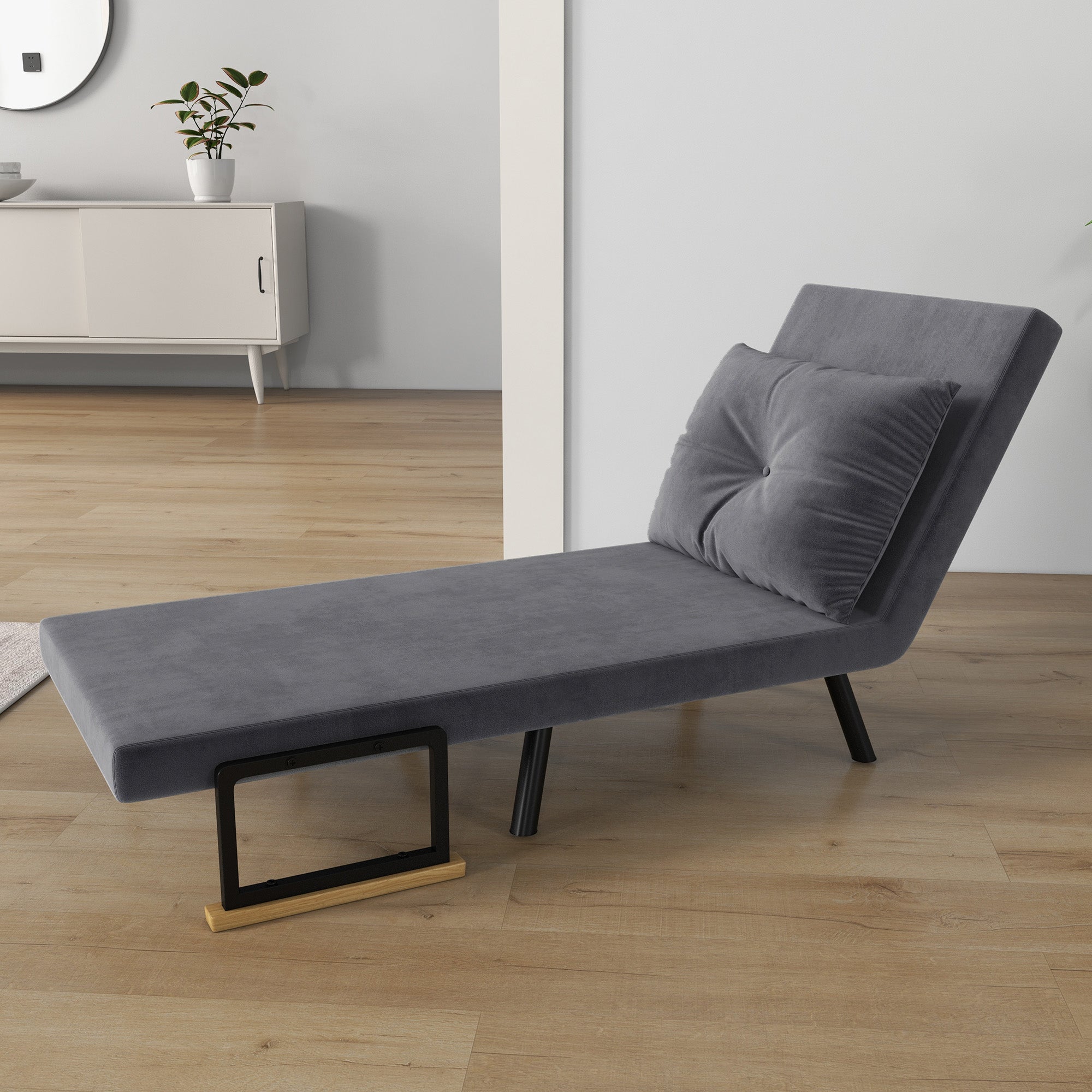 Schlafsofa Sofa 63 cm breit, mit Armlehne. Schlafsessel Gästebett – Premium Box GmbH