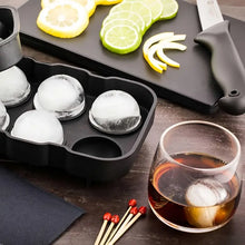 Laden Sie das Bild in den Galerie-Viewer, Coole Drinks, große Form: 6er-Silikon-Eiswürfelform für große runde Kugel-Eiswürfel