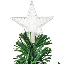 Laden Sie das Bild in den Galerie-Viewer, Weihnachtsbaum mit LED-Glasfaserbeleuchtung – 1,5 m, realistisches Design, flammhemmend