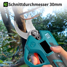 Laden Sie das Bild in den Galerie-Viewer, Automatische Akku Gartenschere Astschneider Rebschere Astschere Strauchschere. Inkl. 2 x Li-Ionen-Akku und Ladegerät.