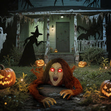Laden Sie das Bild in den Galerie-Viewer, Halloween Dekoration kriechende Zombi-Oma, LED-Lichter und Soundfunktion, 140 cm
