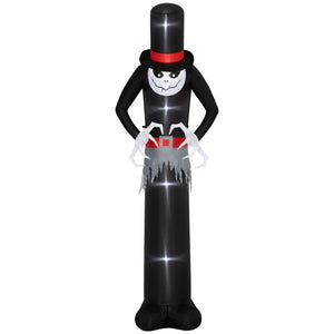 Aufblasbare Halloween-Dekoration – Aufblasbarer Halloween-Geist mit Hut, 306 cm