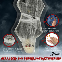 Laden Sie das Bild in den Galerie-Viewer, Lebensgroße Halloween-Mumie, Soundfunktion, mit Bewegungssensor und LED-Lichtern,  170 cm