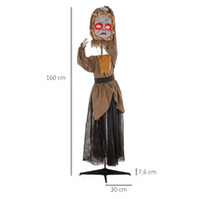 Laden Sie das Bild in den Galerie-Viewer, Halloween animierte Geisterpuppe 160 cm mit Spezialeffekten und Soundfunktion