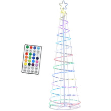 Laden Sie das Bild in den Galerie-Viewer, Moderner Spiral-Weihnachtsbaum mit LED-Lichtern – 183 cm
