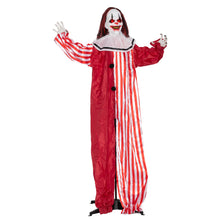 Laden Sie das Bild in den Galerie-Viewer, Halloween Dekoration Stehender Clown 165cm mit Licht- und Soundeffekt
