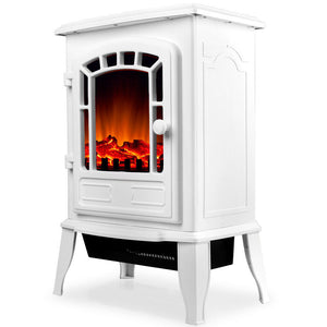 Elektrokamin, Standkamin mit Flammenillusion, 2.000 Watt, schwarz oder weiß