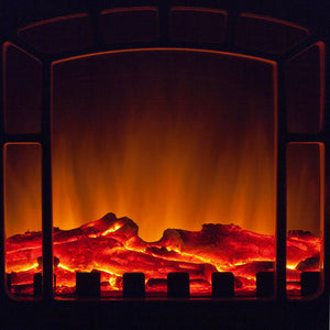 Elektrokamin, Standkamin mit Flammenillusion, 2.000 Watt, schwarz oder weiß