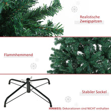 Laden Sie das Bild in den Galerie-Viewer, Künstlicher Weihnachtsbaum – 1,8 m, mit 1000 Ästen und stabilem Metallfuß